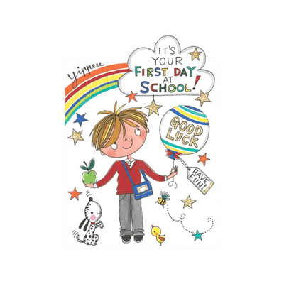 Rachel Ellen Cards Good Luck First Day At School Boys Card