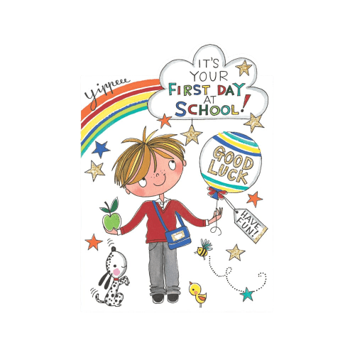 Rachel Ellen Cards Good Luck First Day At School Boys Card