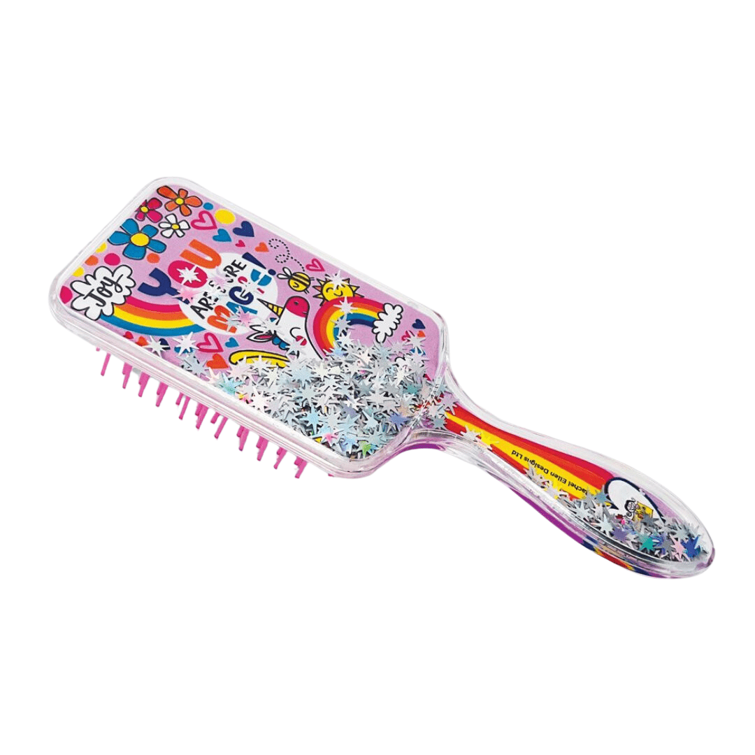 Rachel Ellen Novelty Gifts Joyful Hairbrush with Sparkles