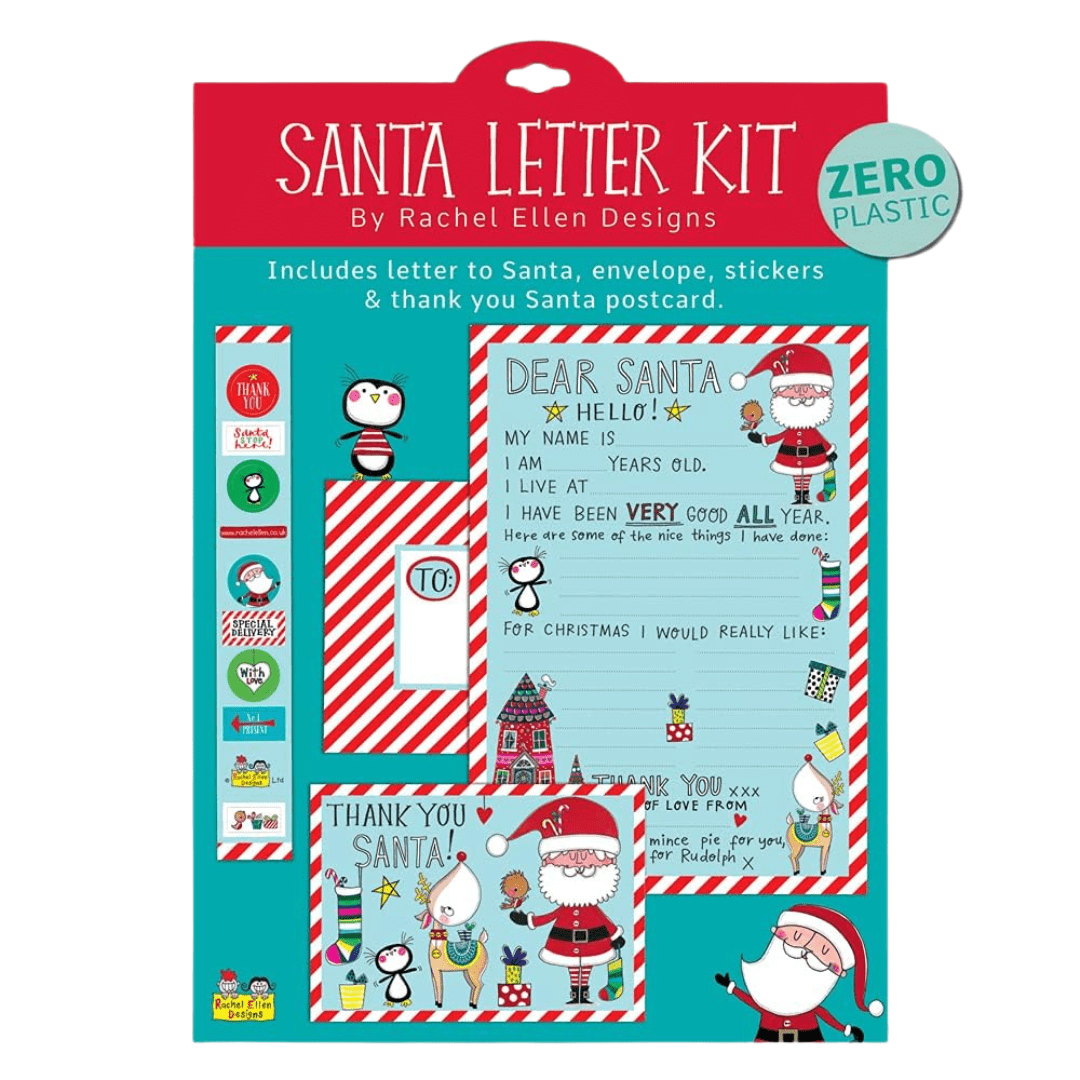 Rachel Ellen Childrens Stationery Letter to Santa Writing Set with Envelope and Stickers