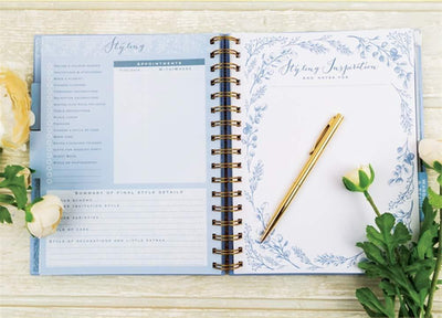 Rachel Ellen Planners Powder Blue Floral Design Wedding Planner