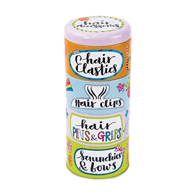 Rachel Ellen Storage Tins Stacking Storage Tin for Girls Hair Accessories