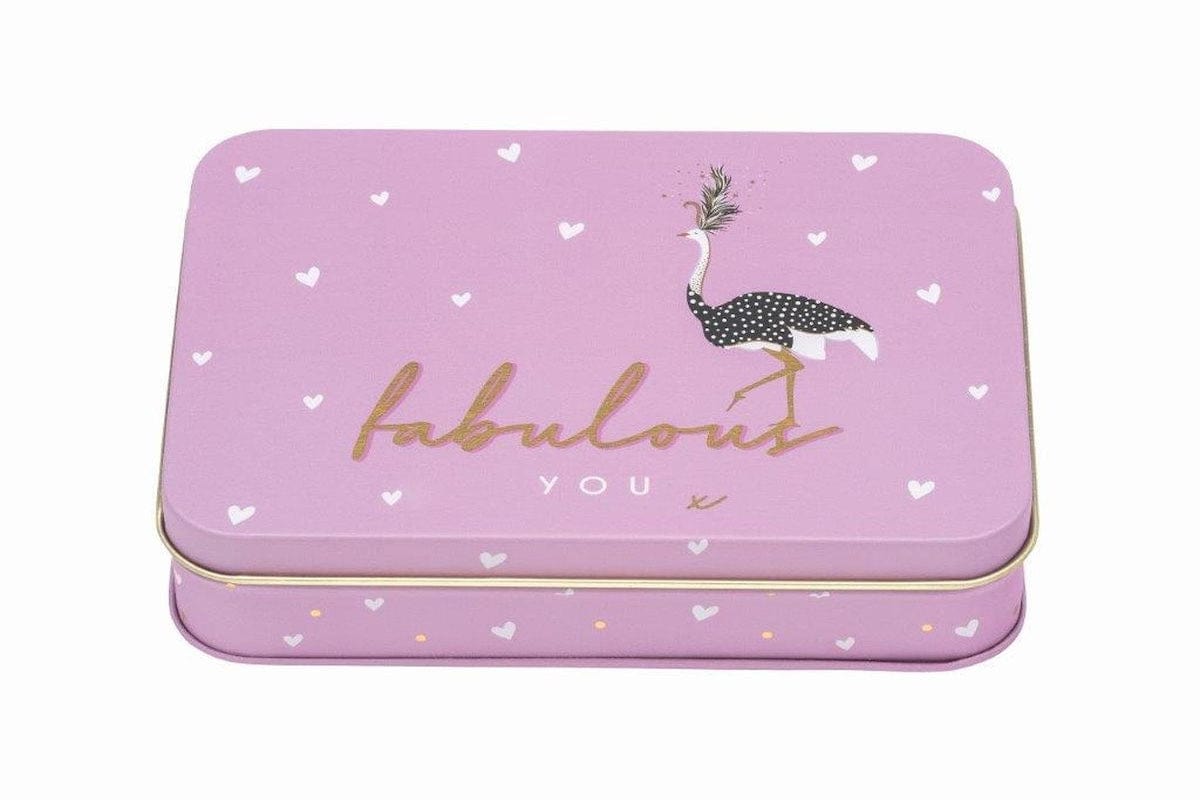 Sara Miller Storage Tin Fabulous You Bird Design Storage Tin