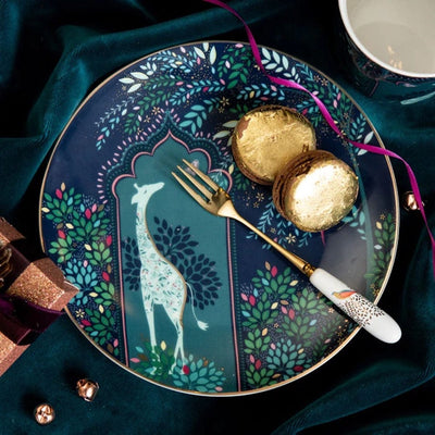 Sara Miller Kitchen Accessories India Design Set of 4 Cake Plates