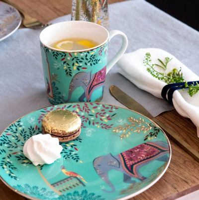 Sara Miller Kitchen Accessories India Design Set of 4 Cake Plates