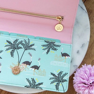 Sara Miller Purses & Travel Wallets Ostrich Design Travel Wallet