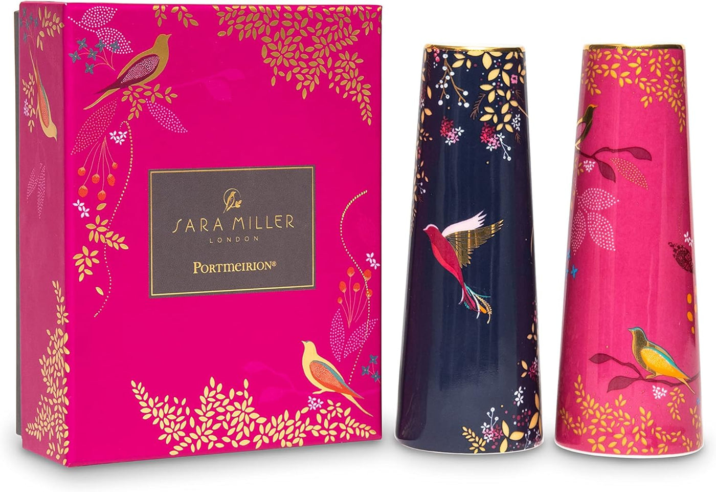 Sara Miller Mugs & Drinkware Set of 2 Fine China Chelsea Bird Salt & Pepper Shakers