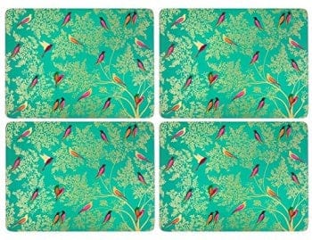 Sara Miller Coasters & Placemats Set of 4 Beautiful Green Chelsea Placemats