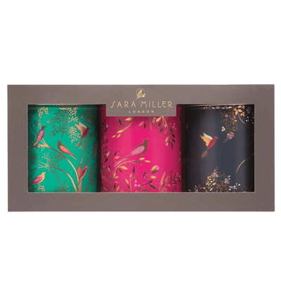 Sara Miller Storage Tins Set of Three Chelsea Bird Storage Caddies
