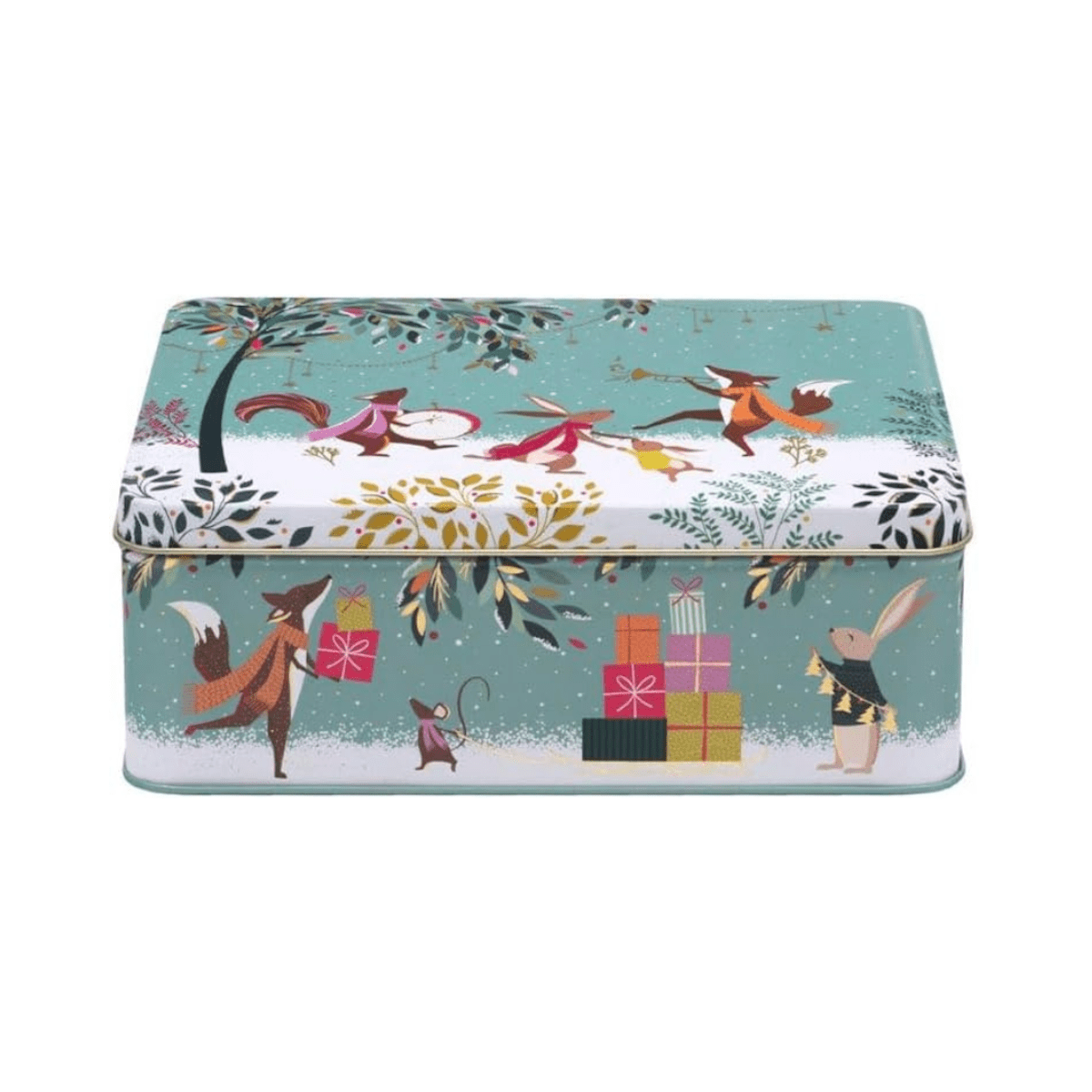 Sara Miller Kitchen Accessories Woodland Tales Christmas Design Rectangular Tin