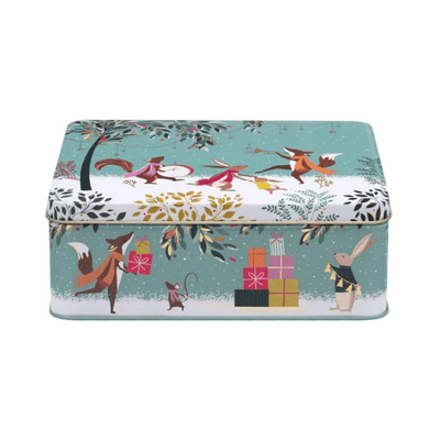Sara Miller Kitchen Accessories Woodland Tales Christmas Design Rectangular Tin