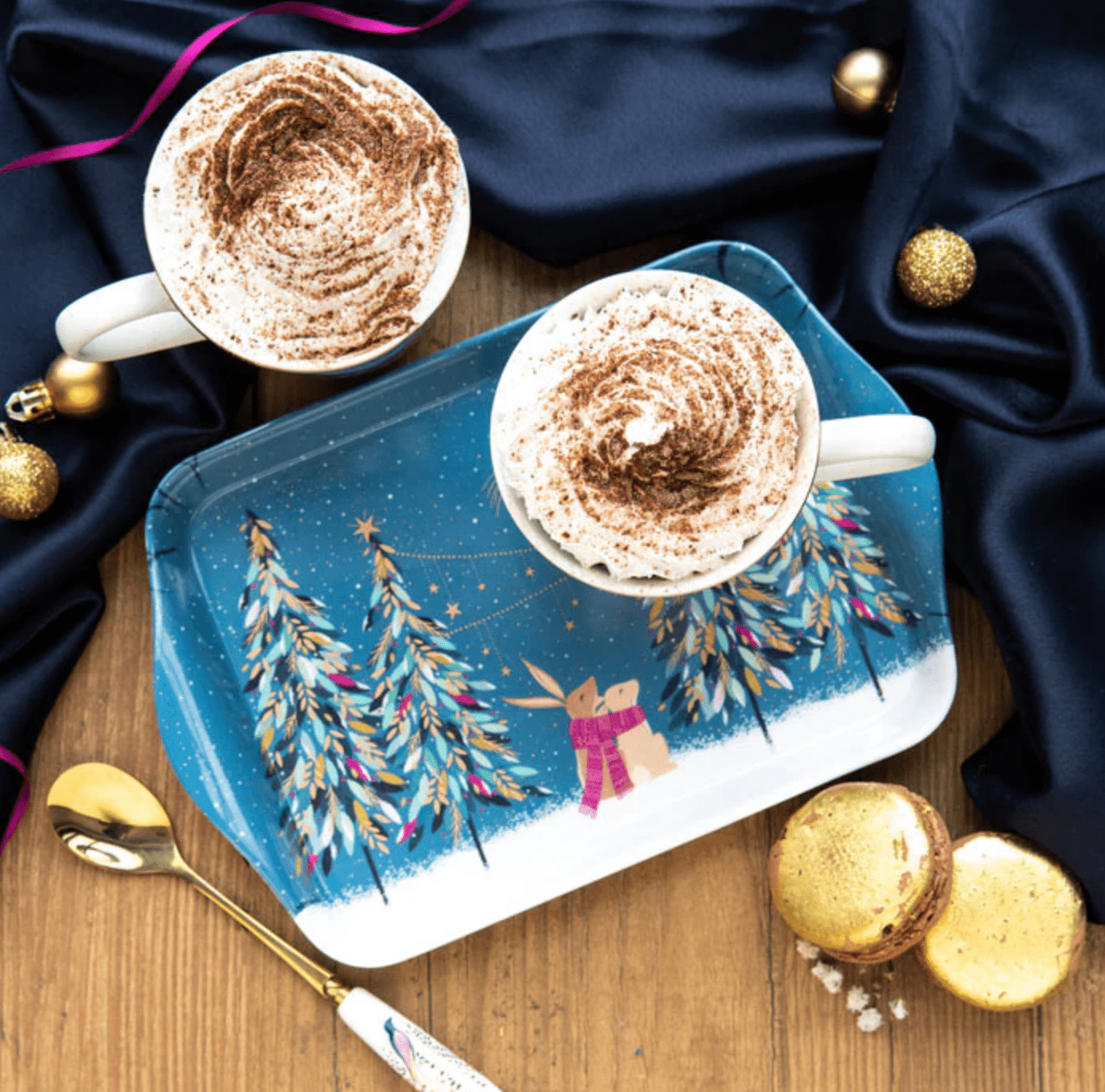 Sara Miller Mugs & Drinkware Woodland Tales Christmas Mug and Tray Gift Set