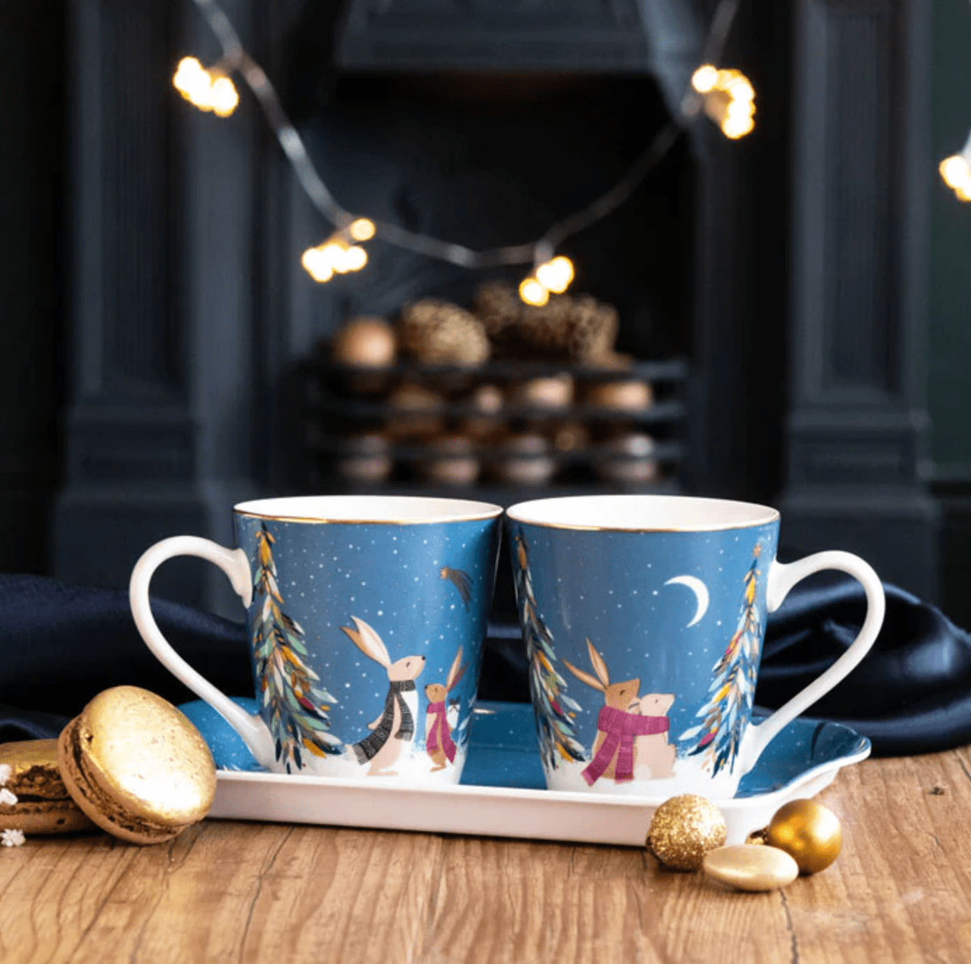 Sara Miller Mugs & Drinkware Woodland Tales Christmas Mug and Tray Gift Set