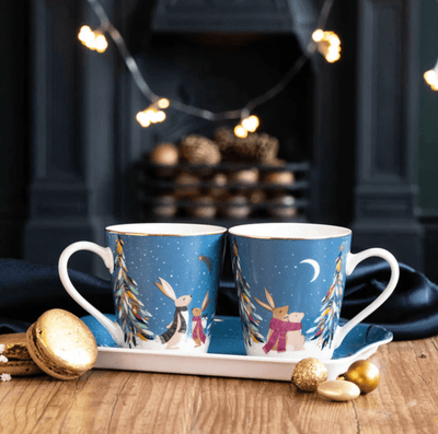 Sara Miller Mugs & Drinkware Woodland Tales Christmas Mug and Tray Gift Set
