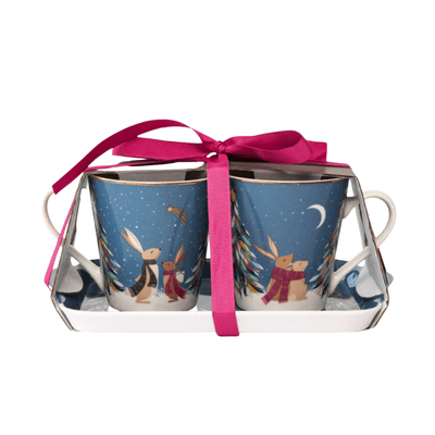 Sara Miller Mugs & Drinkware Woodland Tales Christmas Mug and Tray Gift Set