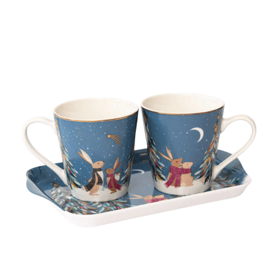Sara Miller Mugs & Drinkware Woodland Tales Christmas Mug and Tray Gift Set