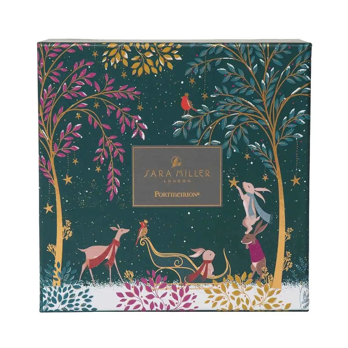 Sara Miller Mugs & Drinkware Woodland Tales Design Set of 4 Assorted Fine China Mugs