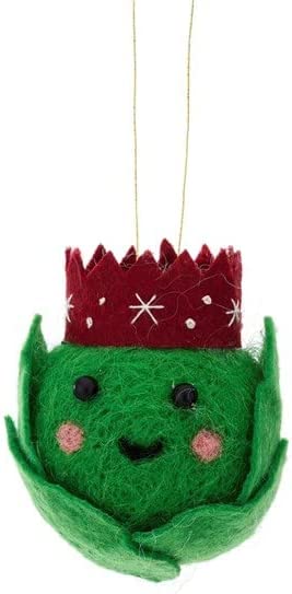 Sass & Belle Christmas Christmas Decorations Brussels Sprout Felt Christmas Tree Decoration