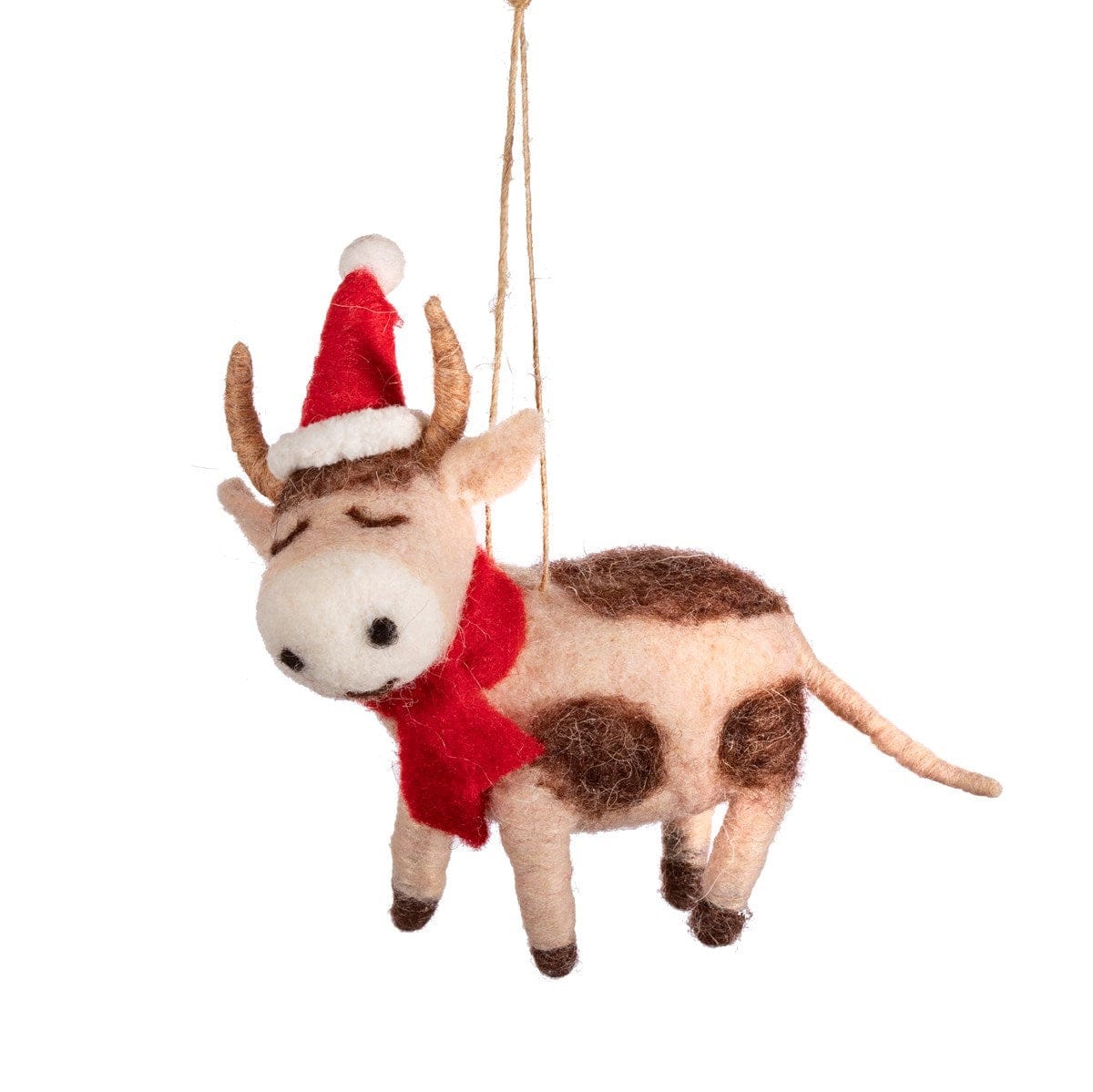 Sass & Belle Christmas Christmas Decorations Felt Cow Christmas Tree Decoration