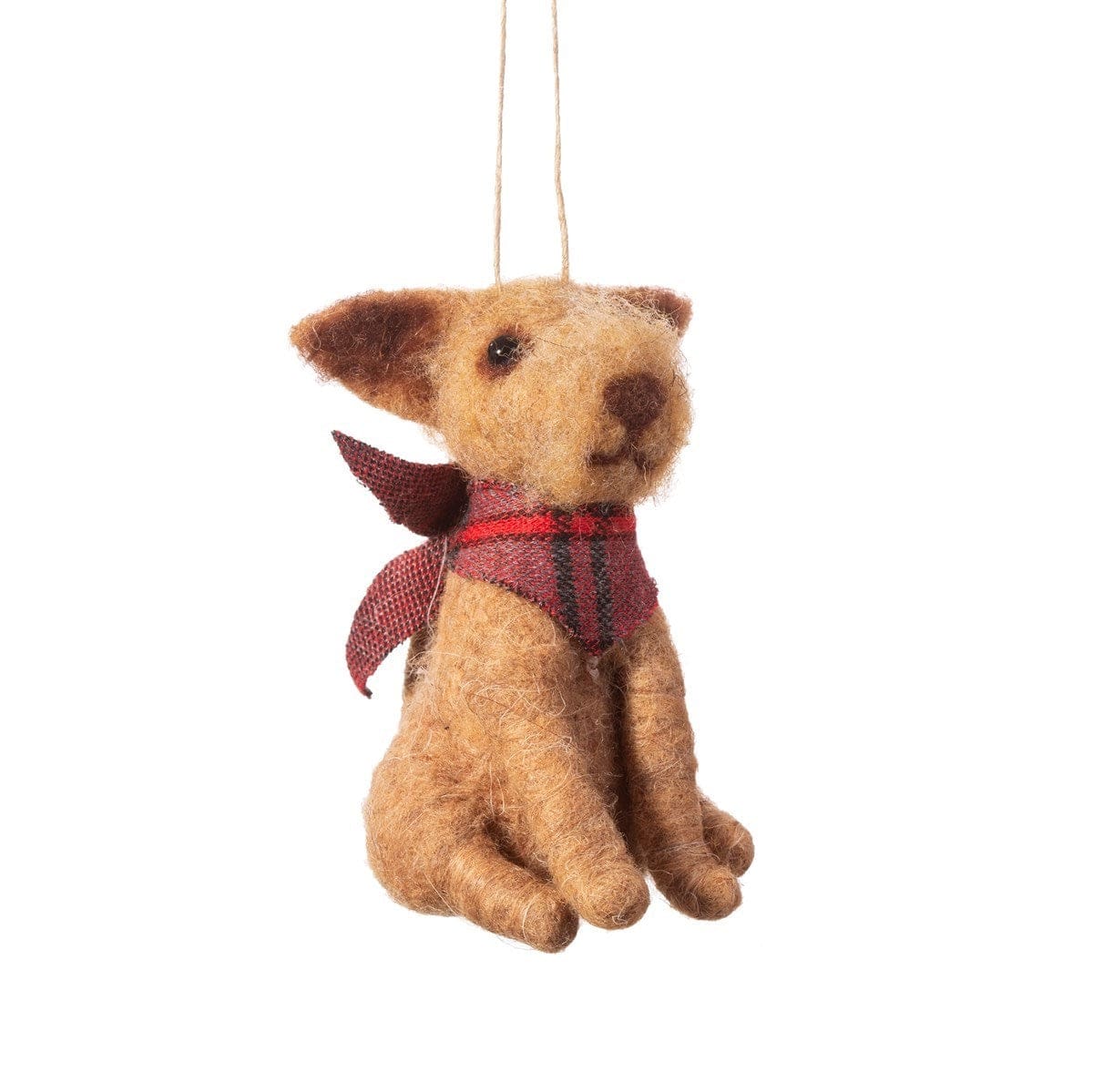 Sass & Belle Christmas Christmas Decorations Felt Dog with Bandana Christmas Tree Decoration