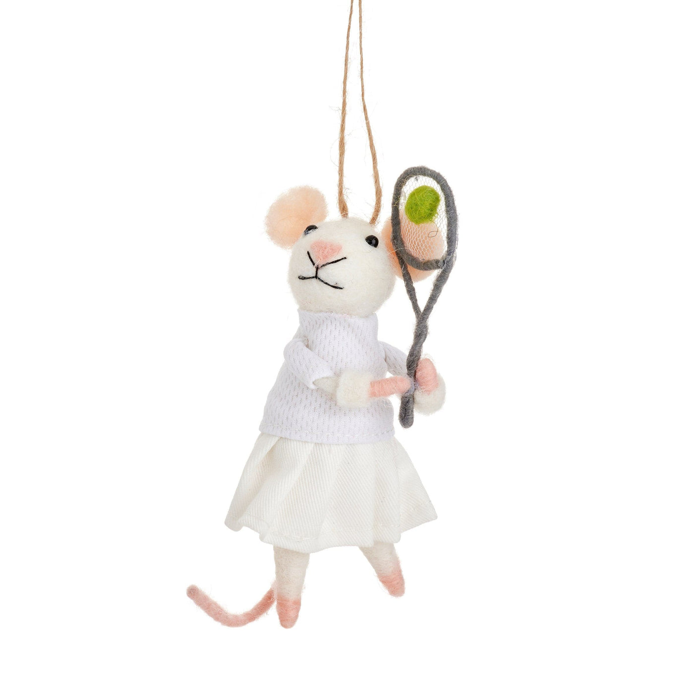 Sass & Belle Christmas Christmas Decorations Felt Tennis Mouse Christmas Tree Decoration