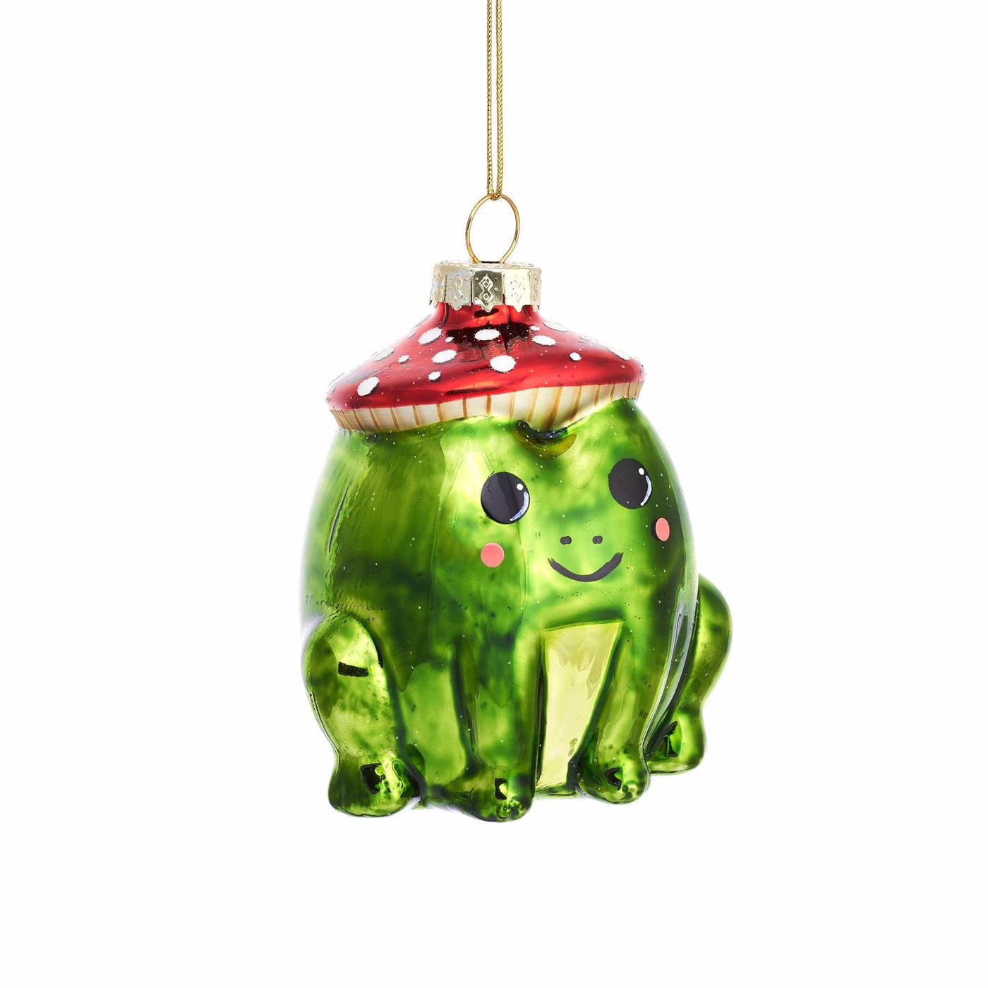Sass & Belle Christmas Christmas Decorations Frog with Toadstool Hat Christmas Tree Decoration