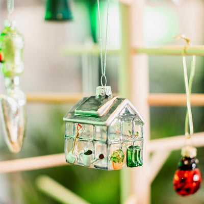 Glass Greenhouse Christmas Tree Decoration