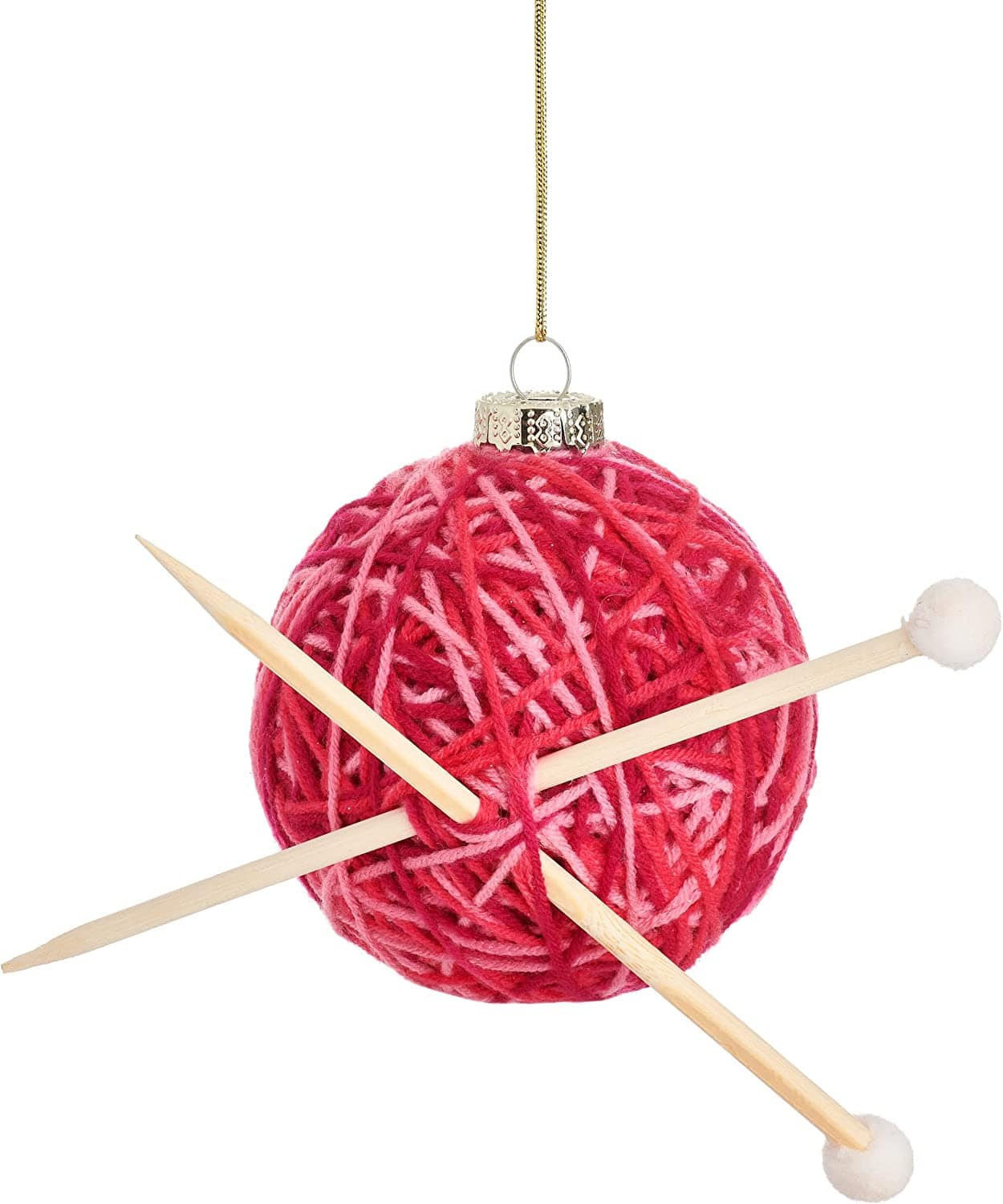 Sass & Belle Christmas Christmas Decorations Knitting Needle and Yarn Ball Christmas Tree Decoration