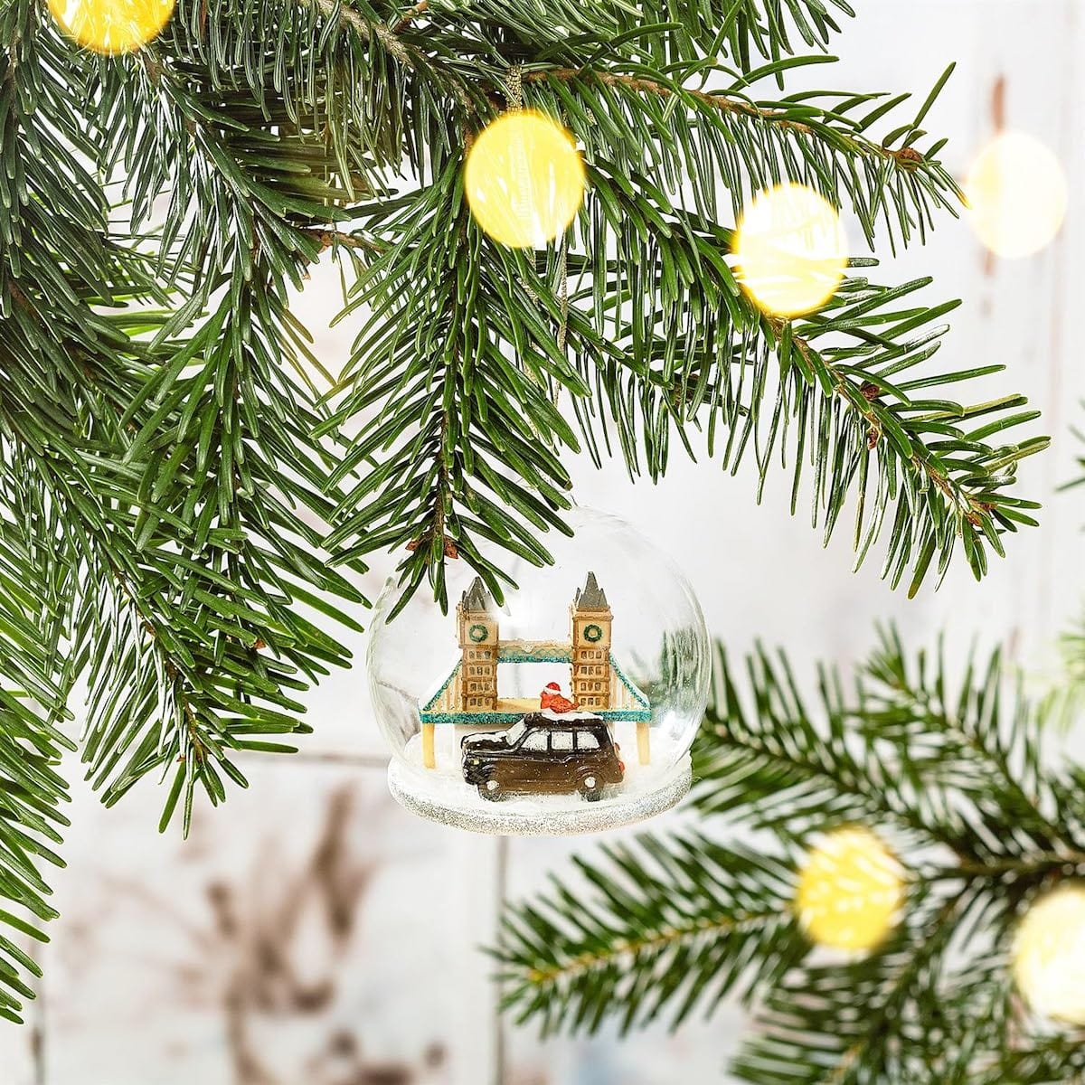 Sass & Belle Christmas Christmas Decorations London Taxi Ride Dome Christmas Tree Decoration