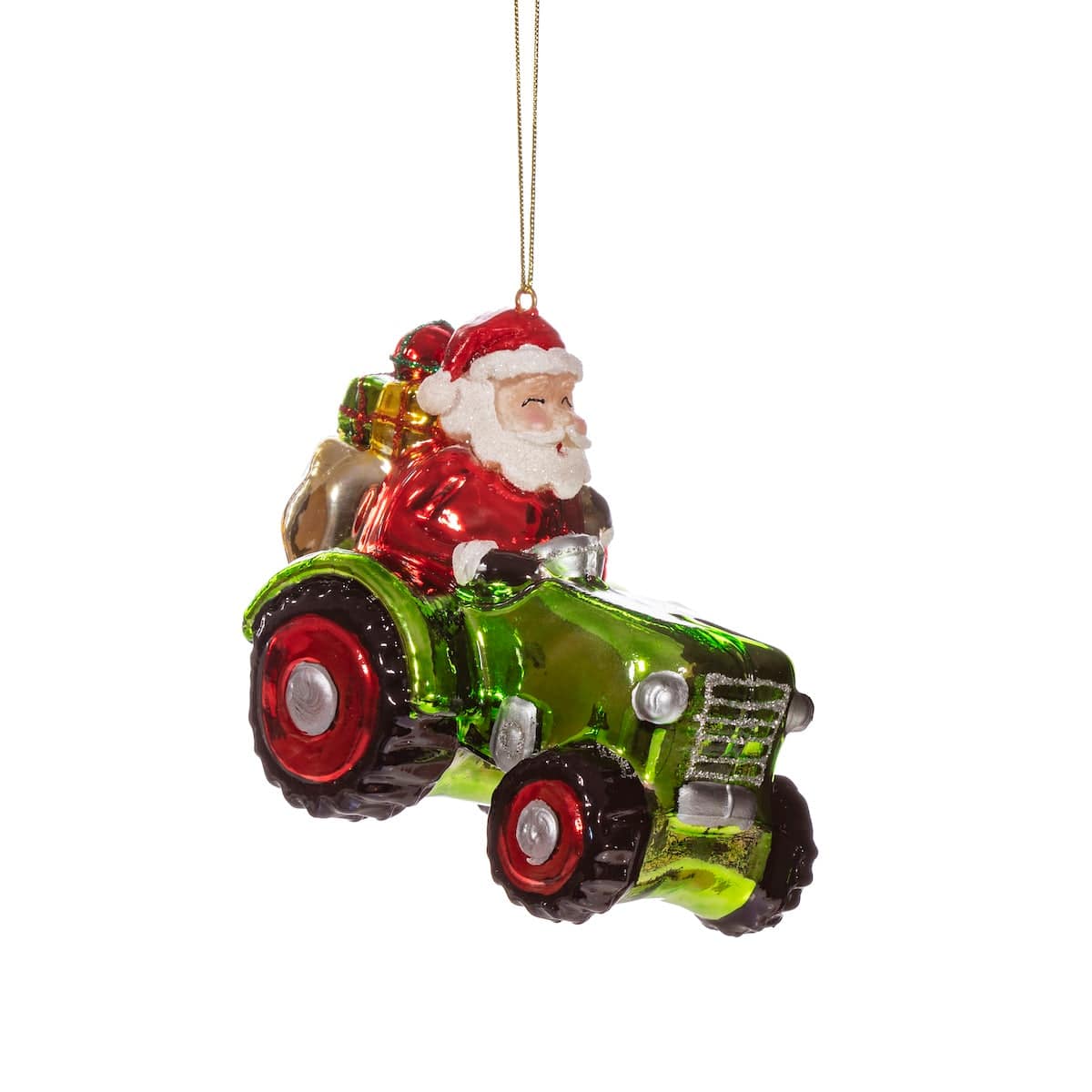 Sass & Belle Christmas Christmas Decorations Santa in a Tractor Christmas Tree Decoration
