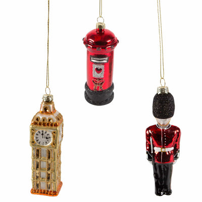 Sass & Belle Christmas Christmas Decorations Set of 3 Assorted Large London Christmas Decorations