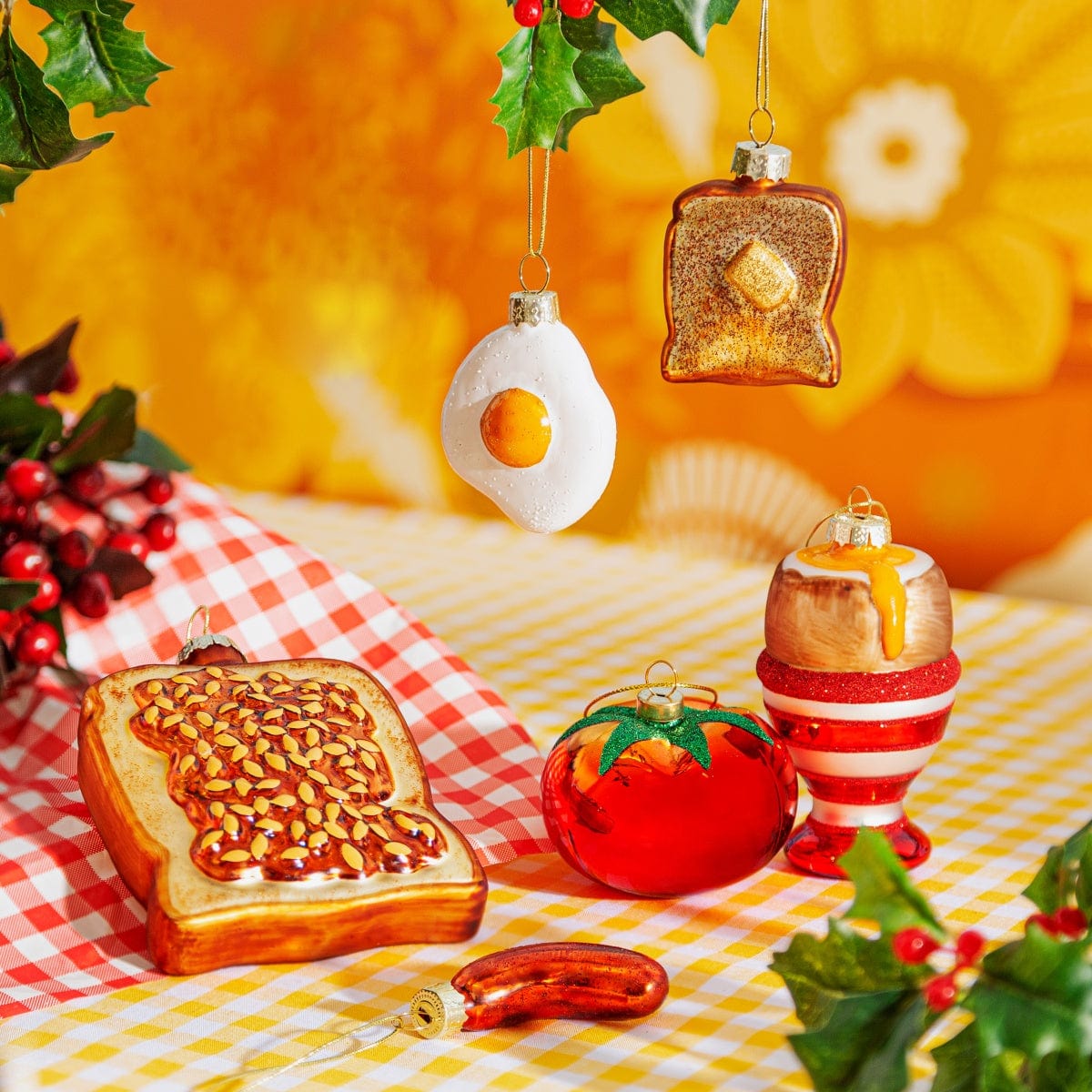 Sass & Belle Christmas Christmas Decorations Set of 3 Breakfast Items Christmas Tree Decorations