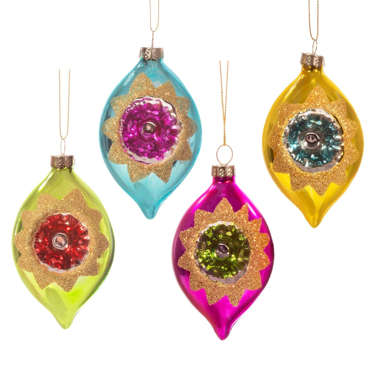 Sass & Belle Christmas Christmas Decorations Set of Four Vintage Inspired Christmas Baubles