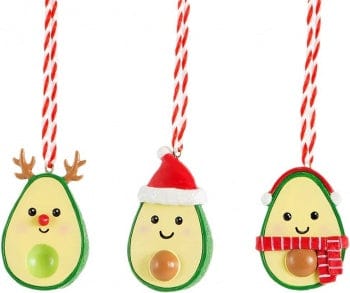 Sass & Belle Christmas Christmas Decorations Set of Three Avocado Christmas Tree Decorations