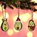 Sass & Belle Christmas Christmas Decorations Set of Three Avocado Christmas Tree Decorations