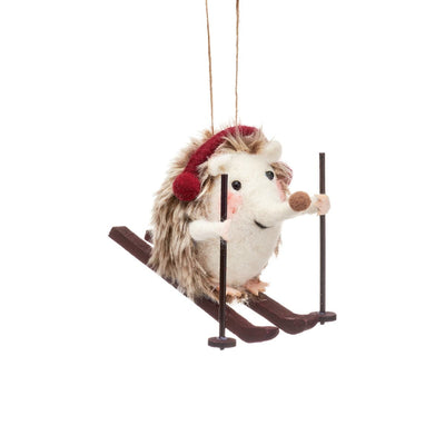 Sass & Belle Christmas Christmas Decorations Set of Three Festive Hedgehogs Christmas Tree Decorations