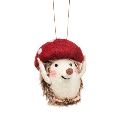 Sass & Belle Christmas Christmas Decorations Set of Three Festive Hedgehogs Christmas Tree Decorations