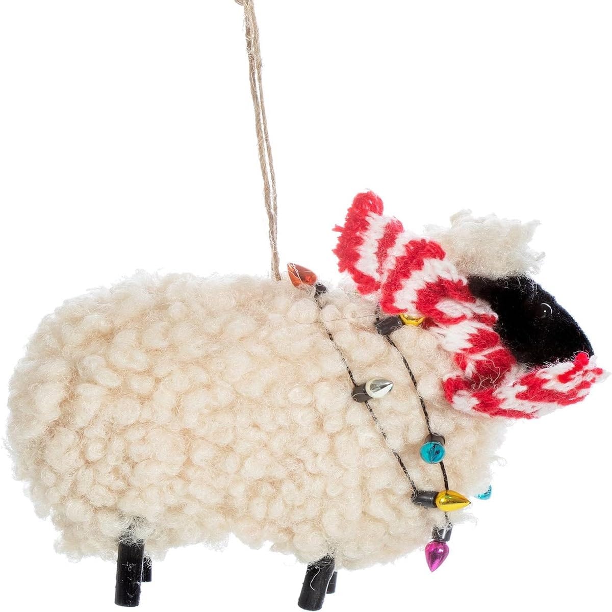 Sass & Belle Christmas Christmas Decorations Wooly Sheep with Fairy Lights Christmas Decoration