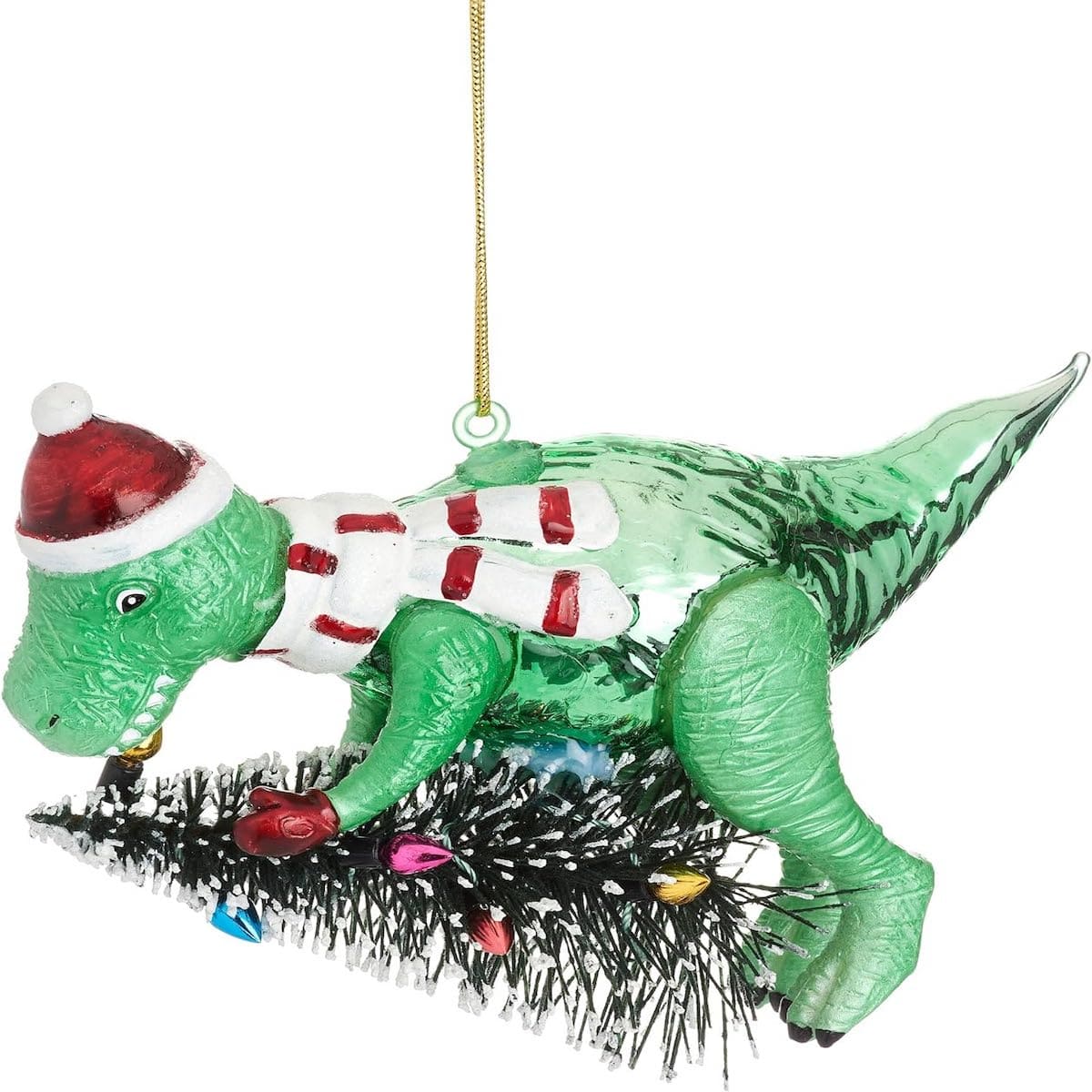 Dinosaur with Tree Christmas Decoration