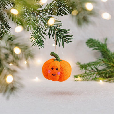 Sass & Belle Halloween Decoration Felt Hanging Pumpkin Halloween Decoration