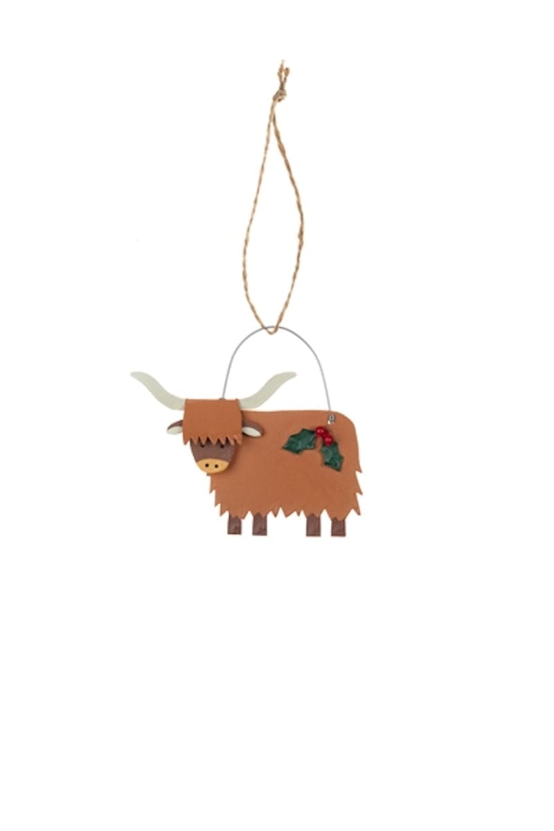 Shoeless Joe Christmas Decorations Christmas Highland Cow Hanger