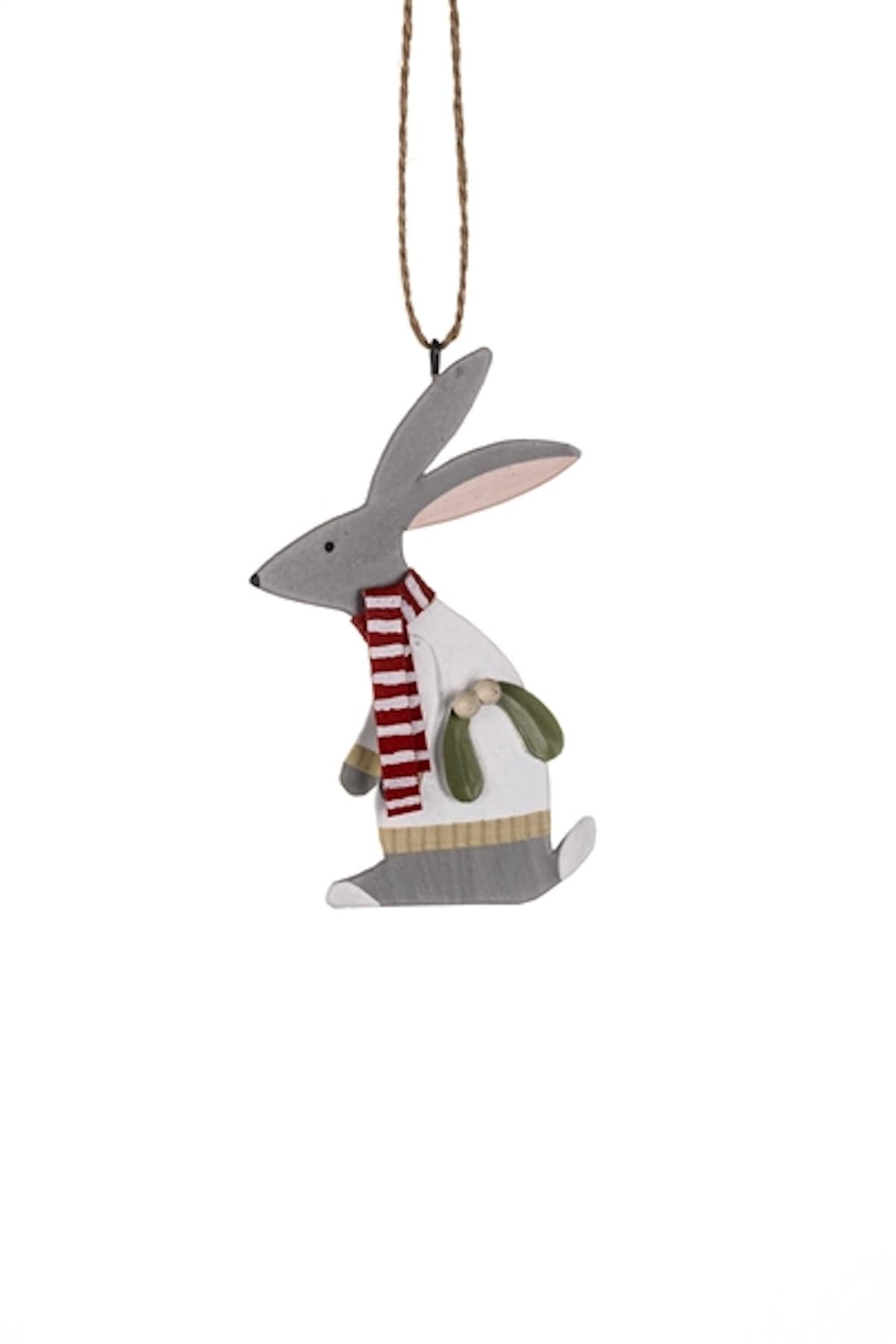 Shoeless Joe Christmas Decorations Hare in White Jumper Christmas Tree Decoration