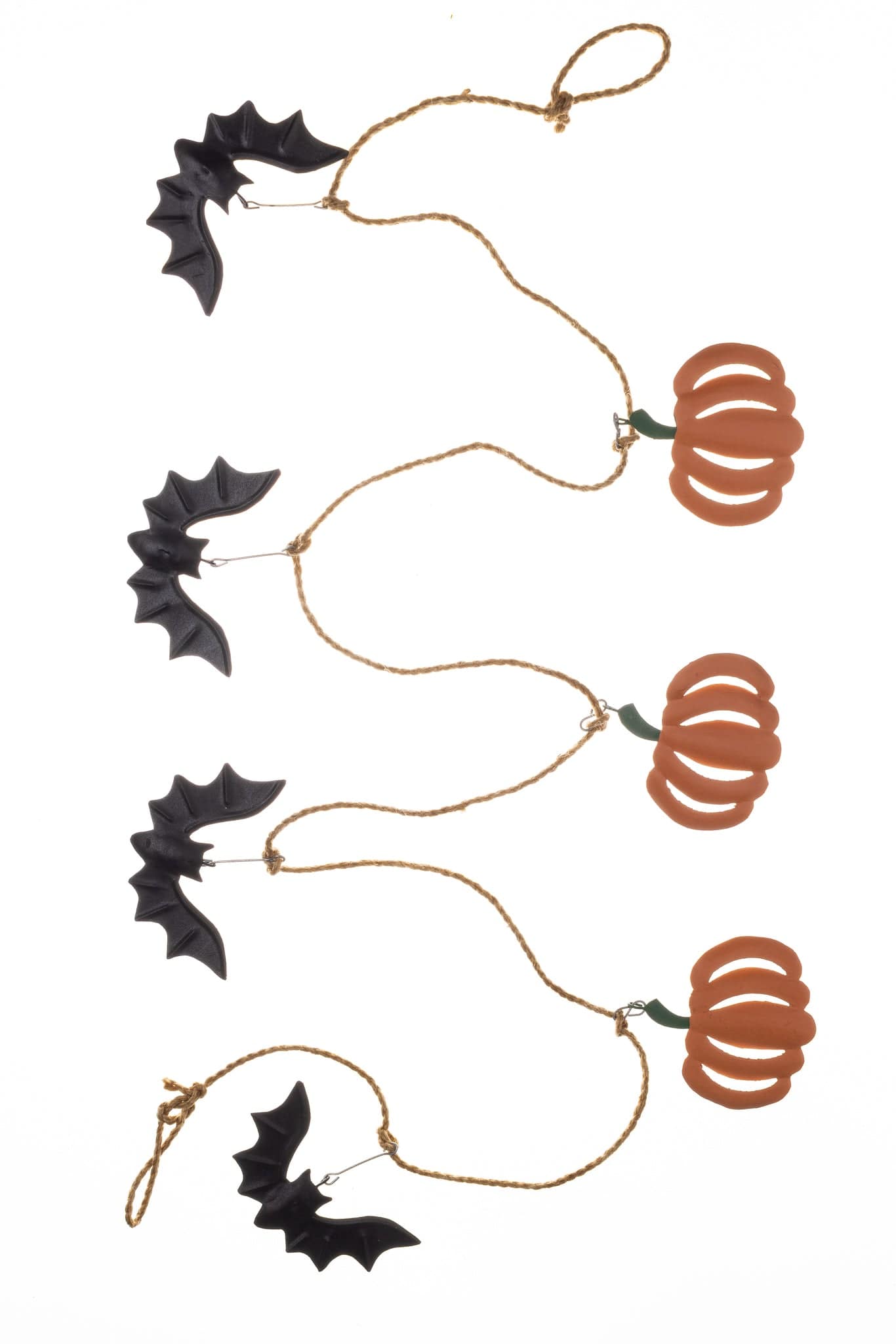 Shoeless Joe Halloween Decoration Pumpkin and Bat Halloween Garland