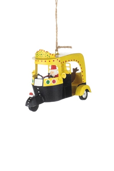Santa in Tuk Tuk Christmas Tree Decoration