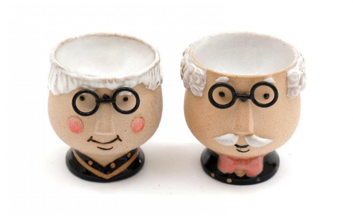 Sifcon International Kitchen Accessories Set of 2 Grandma and Grandad Egg Cups