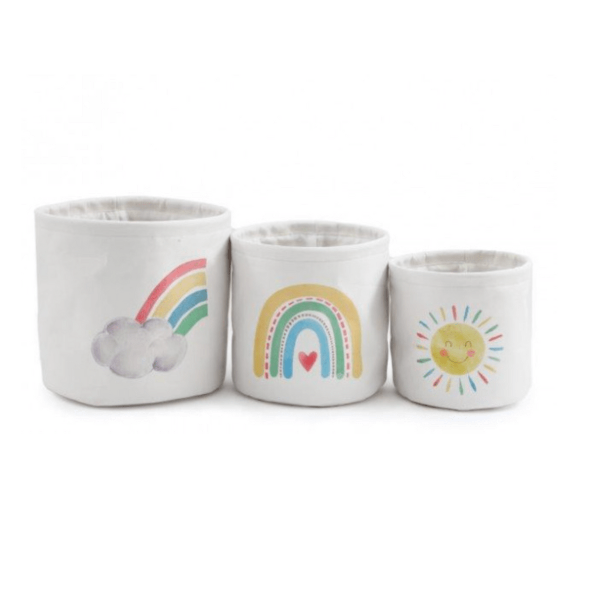 Sifcon International Home accessories Set of Three Rainbow Design Storage Baskets