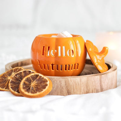 Something Different Home accessories Hello Autumn Ceramic Pumpkin Wax Melt Burner