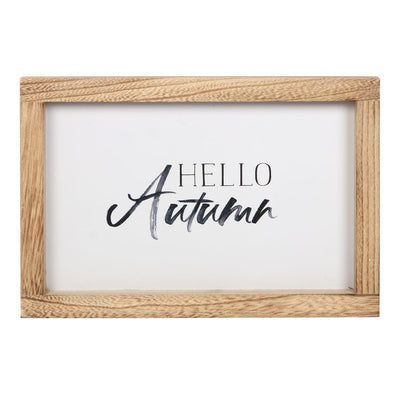 Something Different Wall Signs & Plaques Wooden Framed Hello Autumn Print