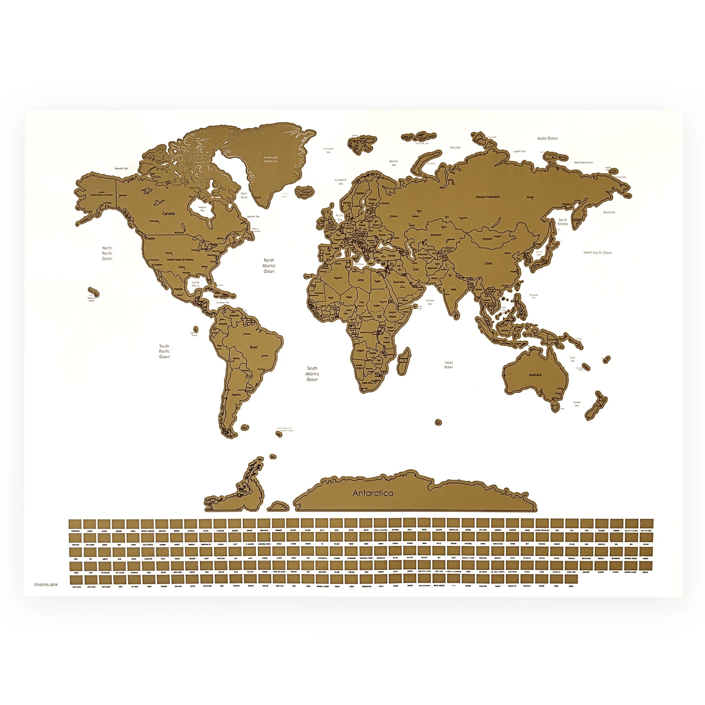 Splosh Gifts Novelty Gifts Gleneagles Scratch Off World Map - Interactive World Map Poster