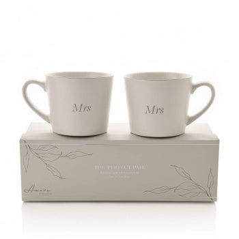 Mrs and Mrs Set of 2 Gift Boxed Mugs